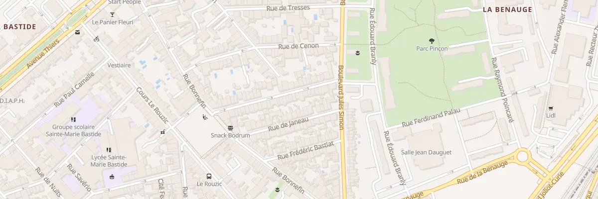 Plan du 39 Rue Béranger à Bordeaux
