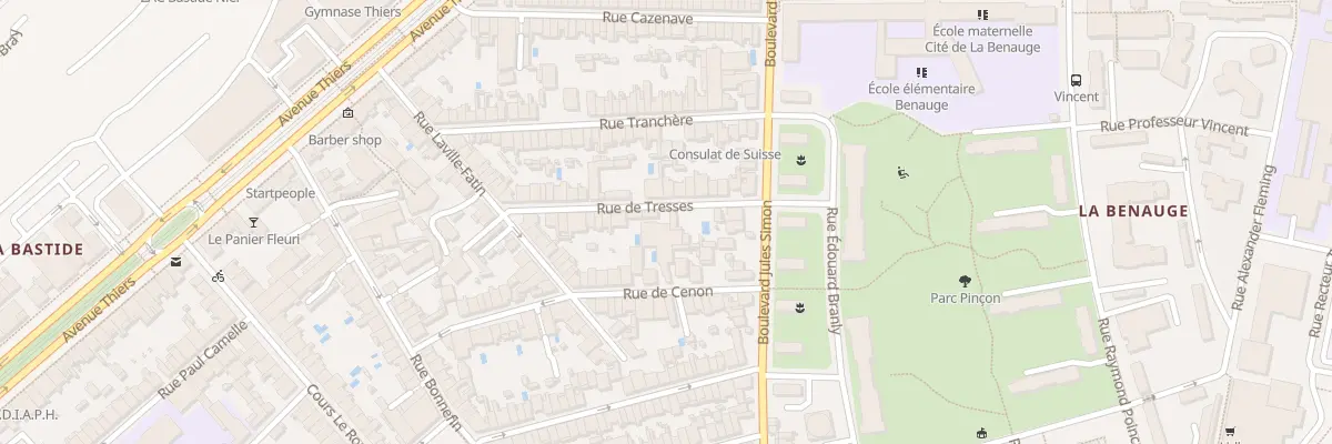 Plan du 25 Rue de Tresses à Bordeaux