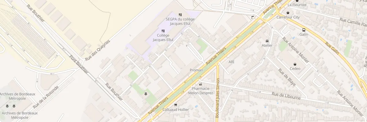 Plan du 236 Av Thiers à Bordeaux