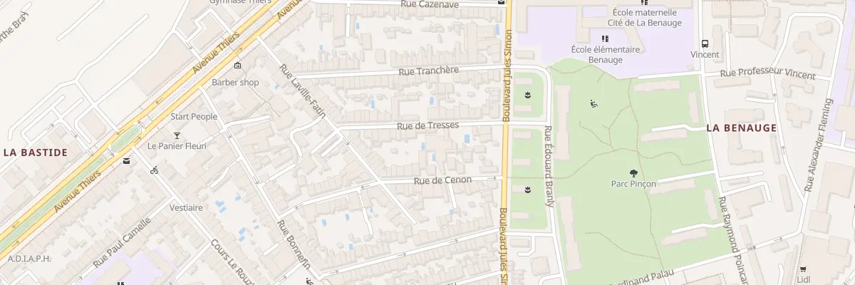 Plan du 21 Rue de Tresses à Bordeaux