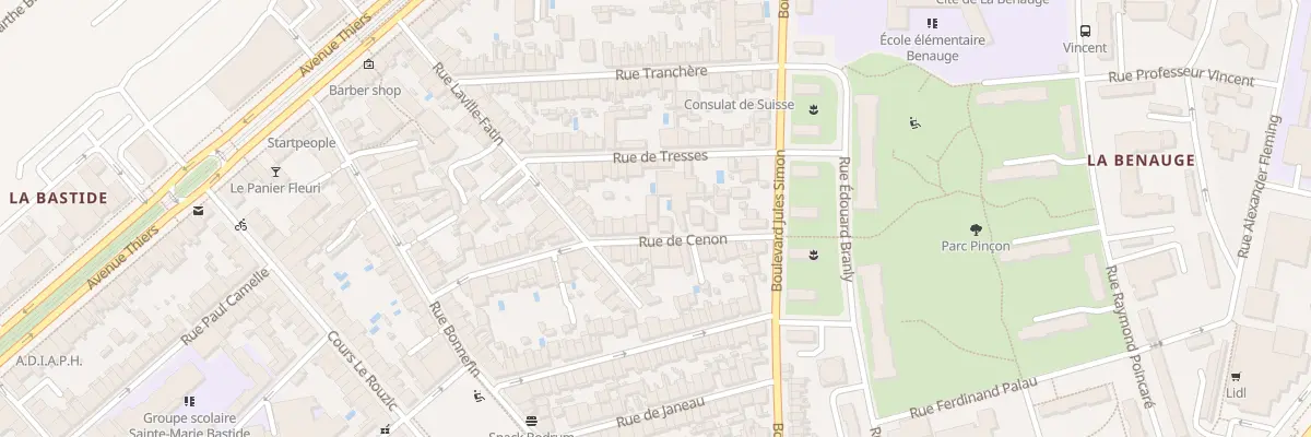 Plan du 14 Rue de Cenon à Bordeaux