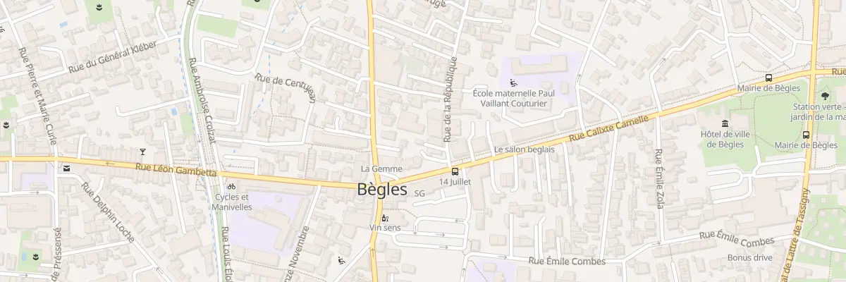 Plan du 5 Rue de la République à Bègles