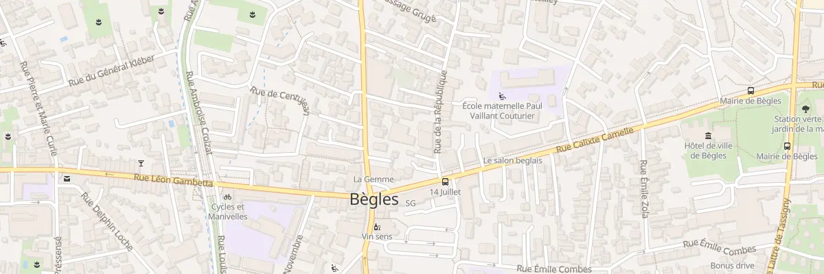 Plan du 11 Rue de la République à Bègles