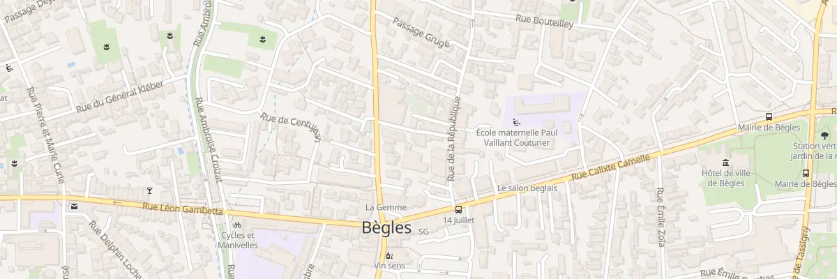 Plan du 15 Rue Jules Guesde à Bègles