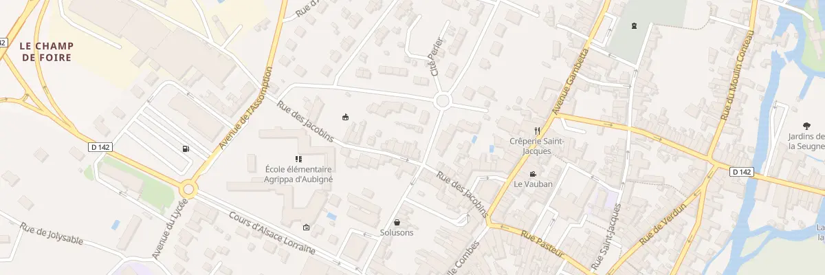 Plan du 14 Rue des Jacobins à Pons