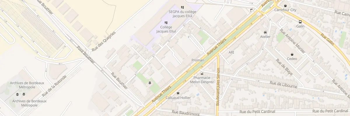 Plan du 226 Av Thiers à Bordeaux