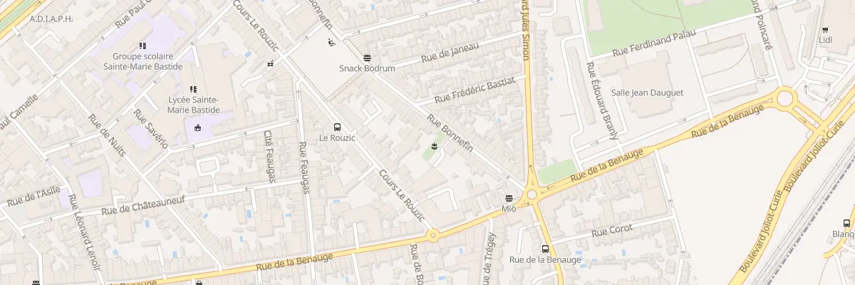 Plan du 65 Rue Bonnefin à Bordeaux