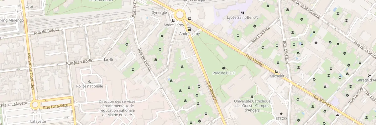 Plan du 8 Rue Rabelais à Angers