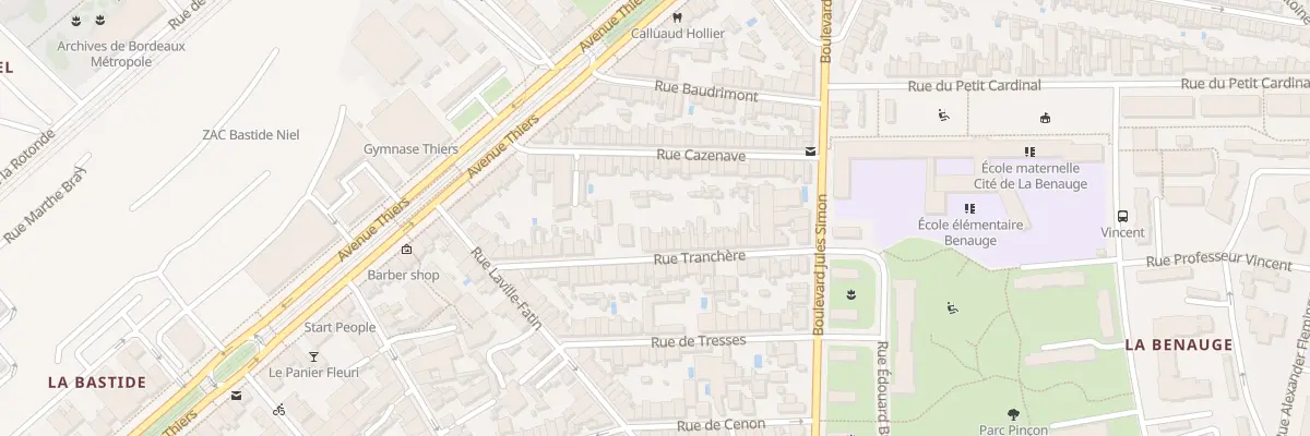 Plan du 26 Rue Tranchère à Bordeaux