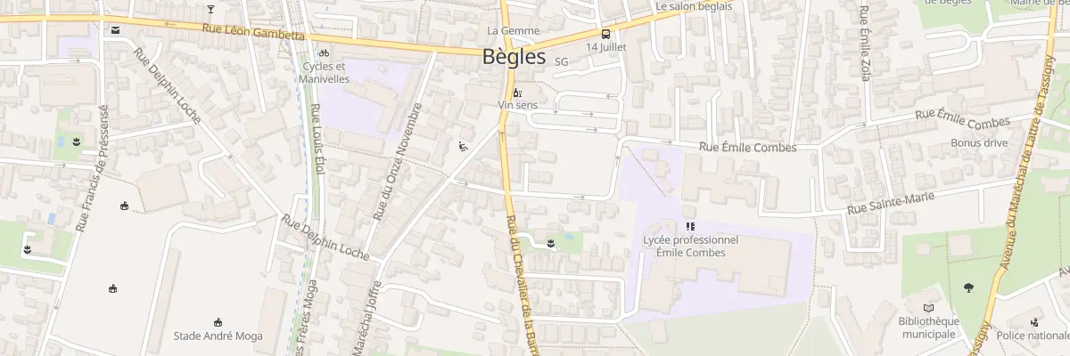 Plan du 4 Rue Émile Combes à Bègles