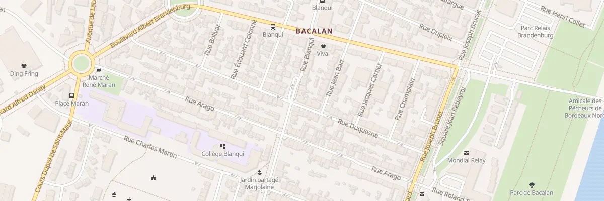 Plan du 214 Rue Blanqui à Bordeaux