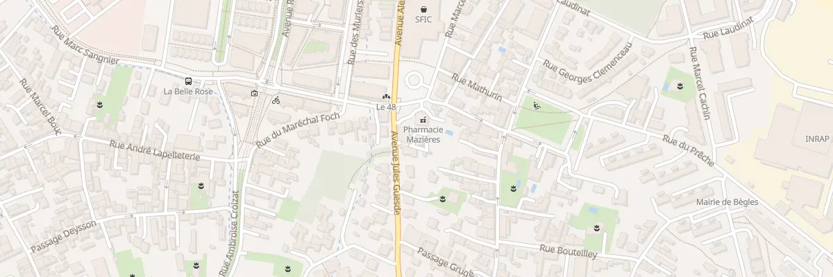Plan du 59 Rue Jules Guesde à Bègles