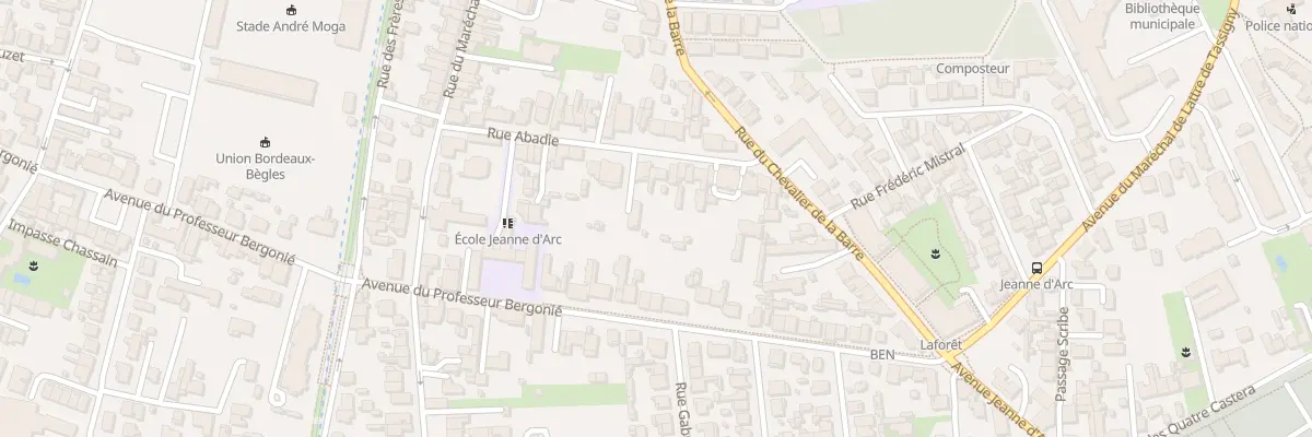 Plan du 31 Rue Abadie à Bègles