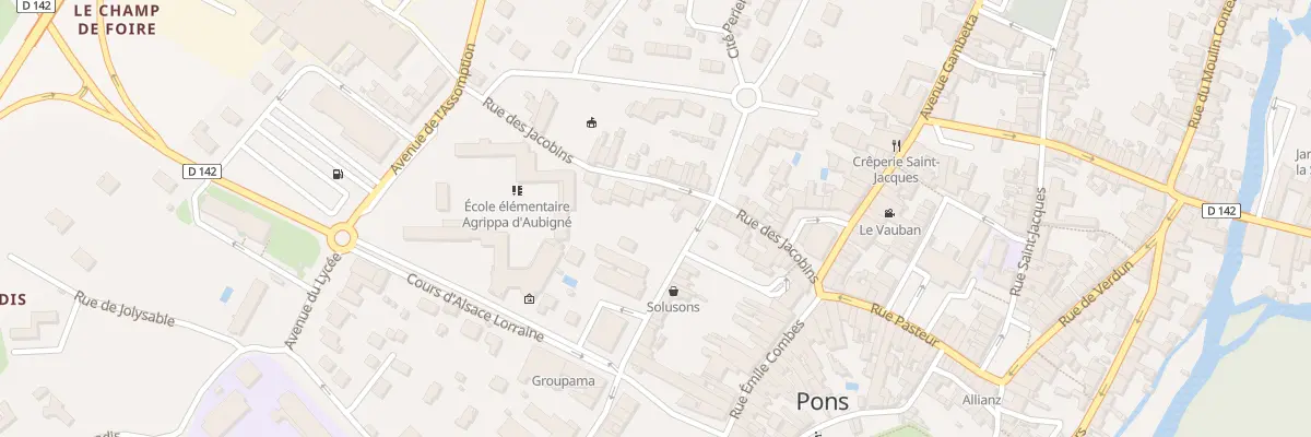 Plan du 25 Rue des Jacobins à Pons