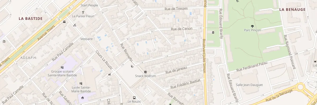 Plan du 24 Rue Béranger à Bordeaux