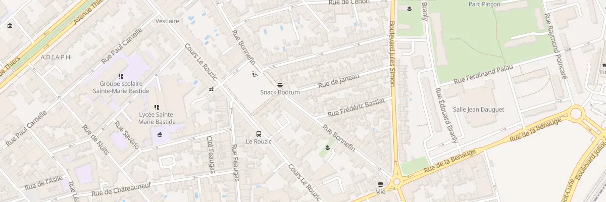 Plan du 74 Rue Bonnefin à Bordeaux