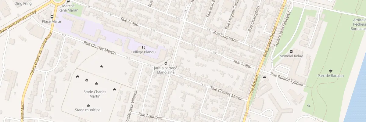 Plan du 188 Rue Blanqui à Bordeaux
