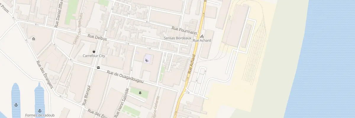 Plan du 6 Rue Delbos à Bordeaux