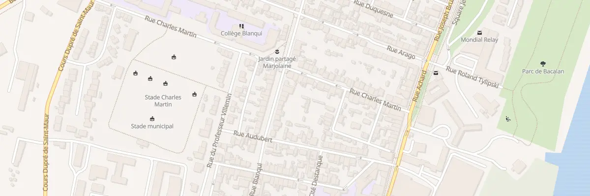 Plan du 170 Rue Blanqui à Bordeaux