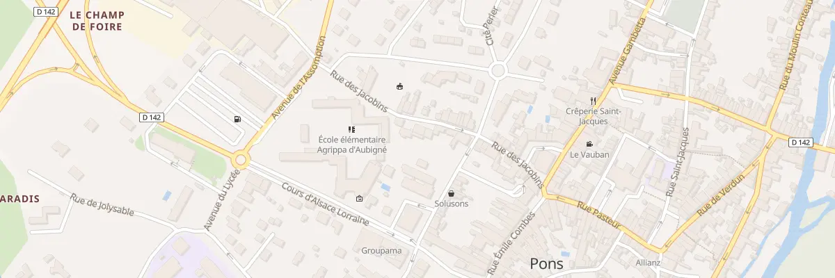 Plan du 29 Rue des Jacobins à Pons