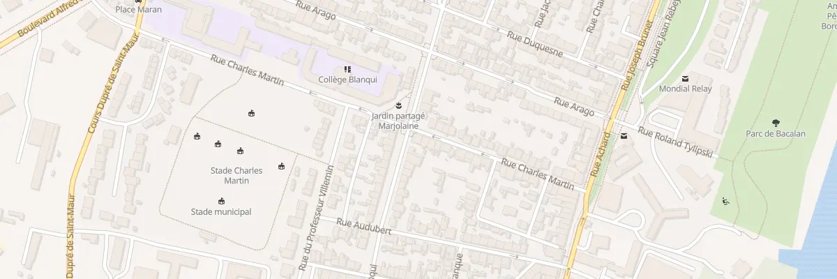 Plan du 180 Rue Blanqui à Bordeaux
