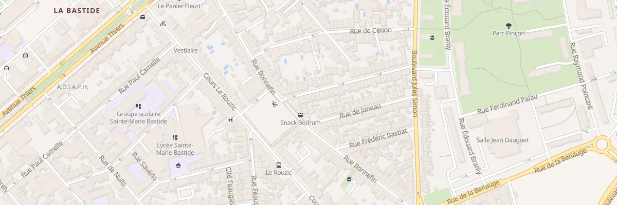 Plan du 7 Rue Béranger à Bordeaux