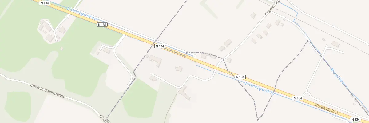Plan du 1 Che des Hiarots à Escou