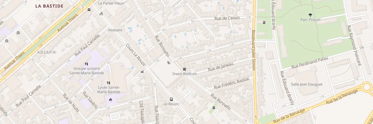 Plan du 5 Rue Béranger à Bordeaux