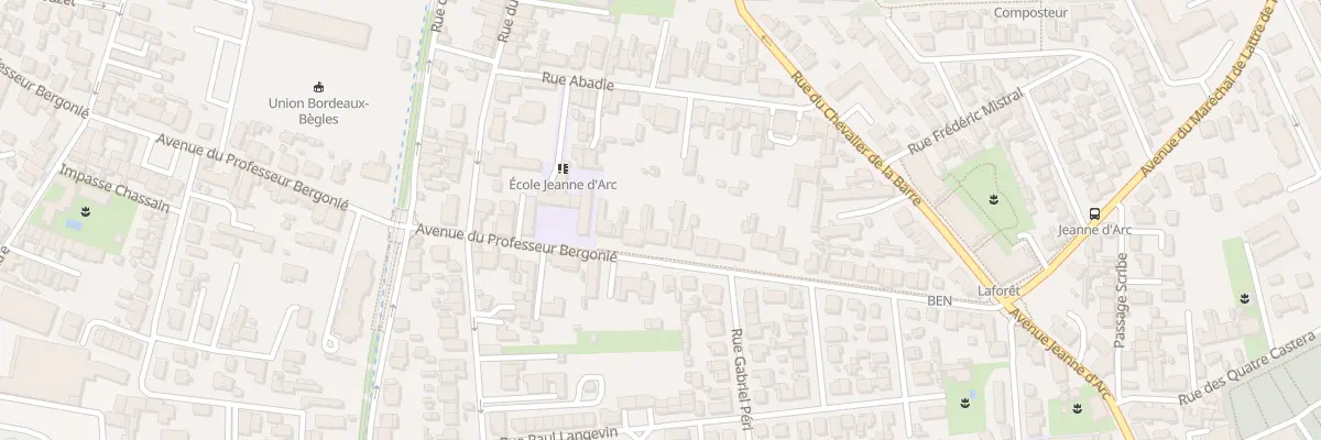 Plan du 51 Av du Professeur Bergonié à Bègles
