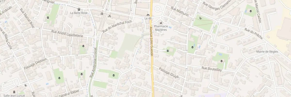 Plan du 50 Rue Jules Guesde à Bègles