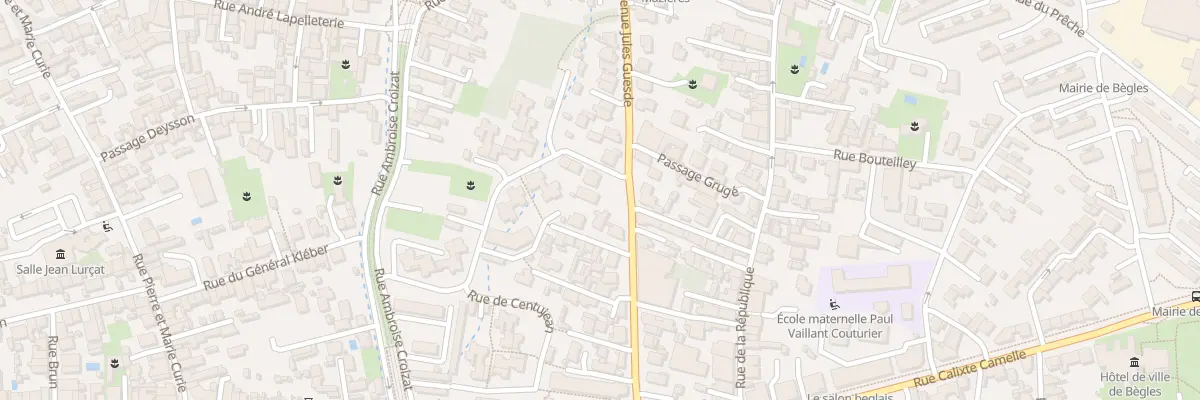 Plan du 32 Rue Jules Guesde à Bègles