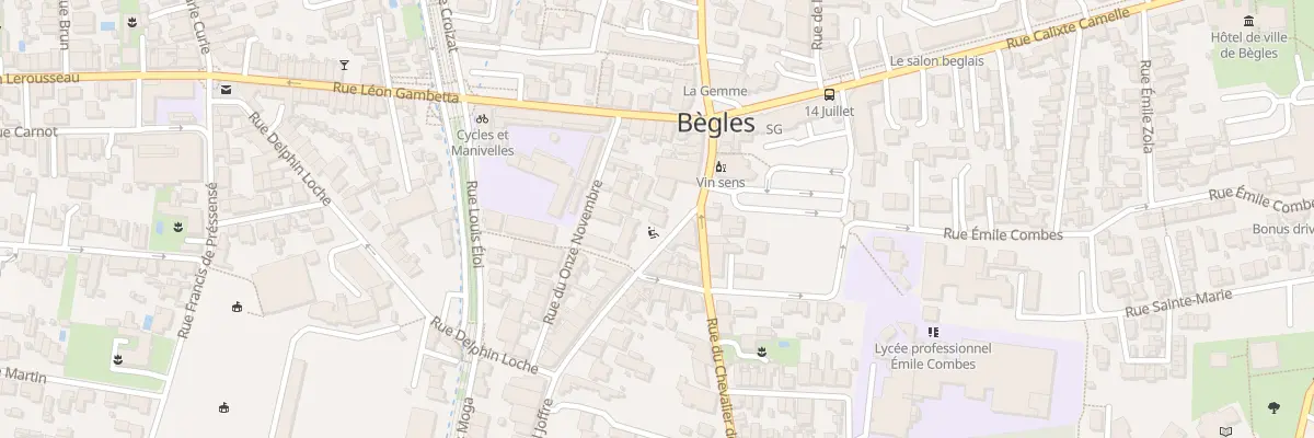 Plan du 3 Rue du Maréchal Joffre à Bègles