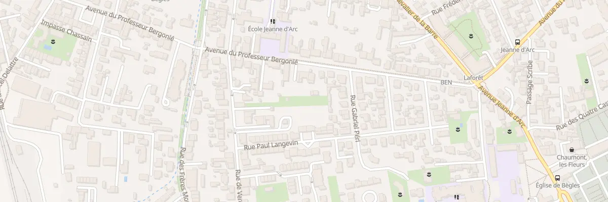 Plan du 18 Rue de Verdun à Bègles