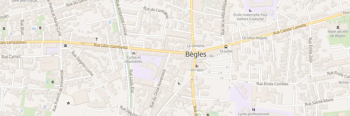 Plan du 14 Rue Léon Gambetta à Bègles