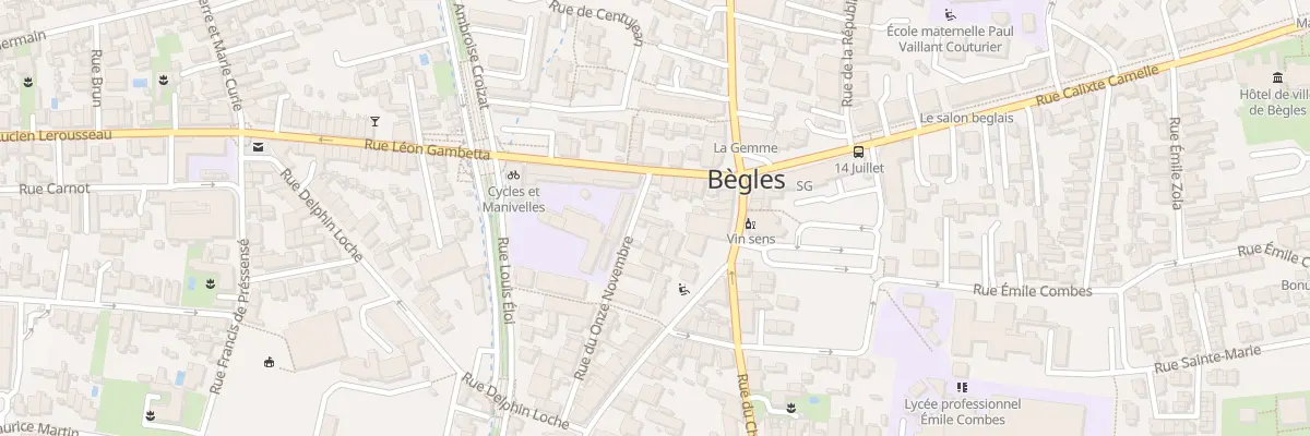 Plan du 6 Rue du Onze Novembre à Bègles