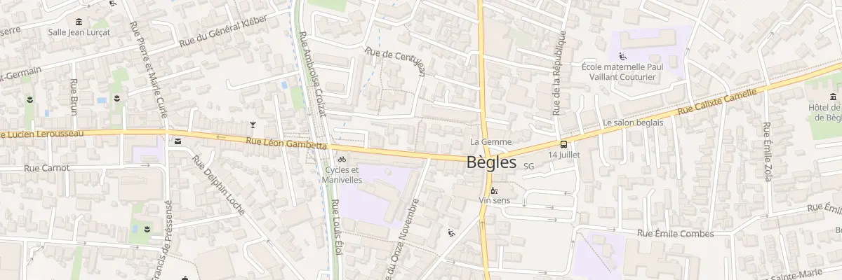 Plan du 14 Rue Rosa Parks à Bègles