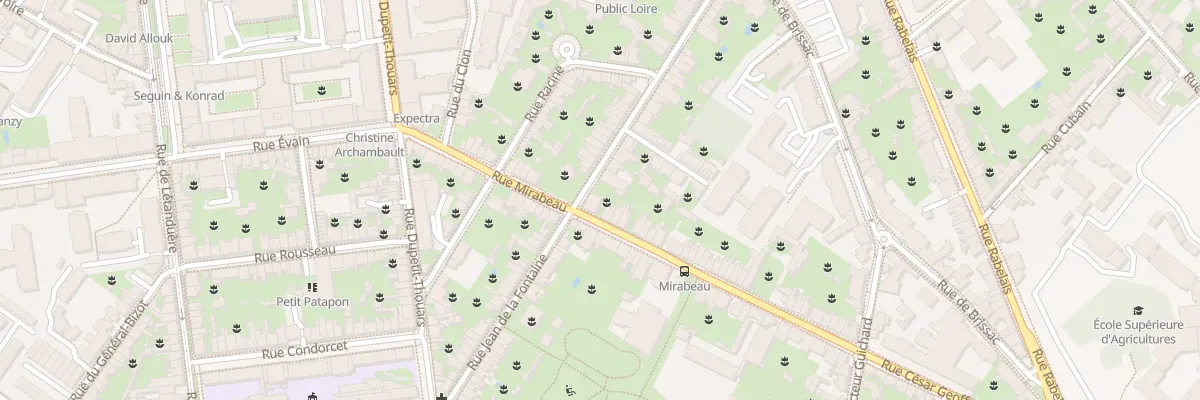 Plan du 15 Rue Mirabeau à Angers