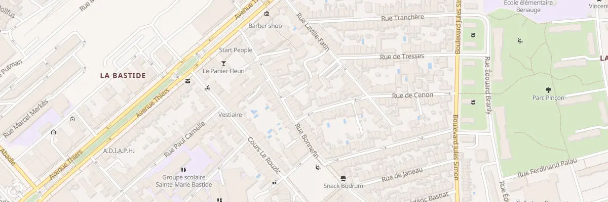 Plan du 34 Rue Bonnefin à Bordeaux