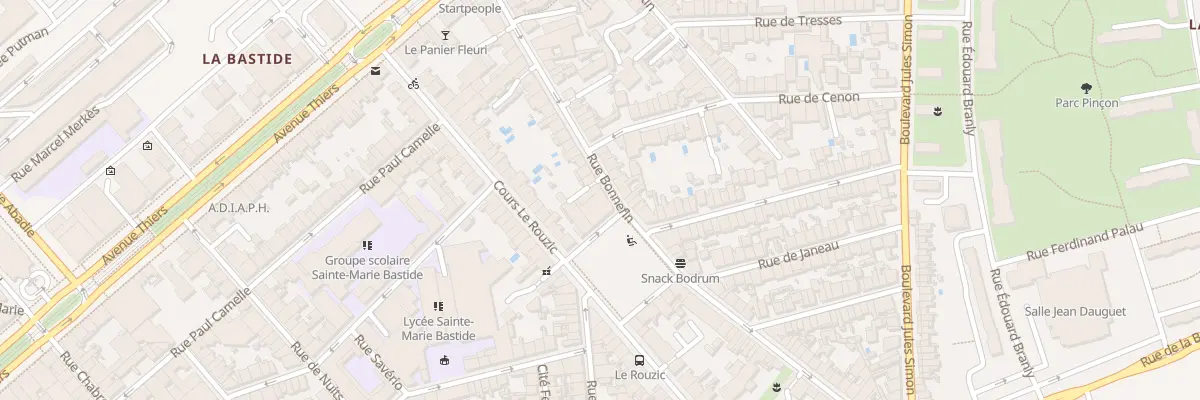 Plan du 35 Rue Bonnefin à Bordeaux