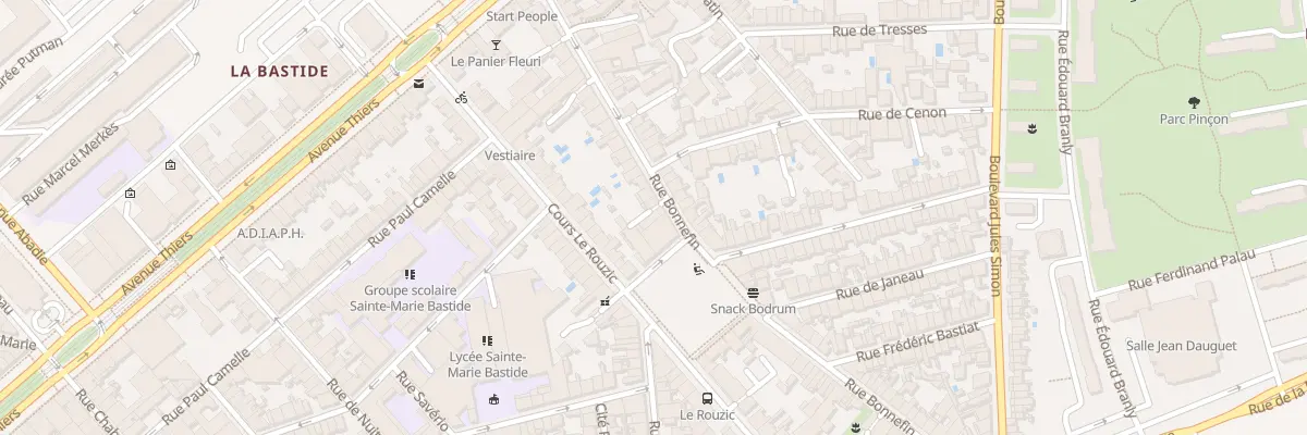 Plan du 33 Rue Bonnefin à Bordeaux