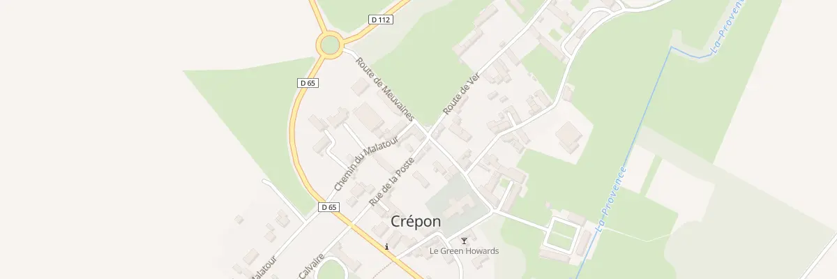 Plan du 9 Rue de la Poste à Crépon