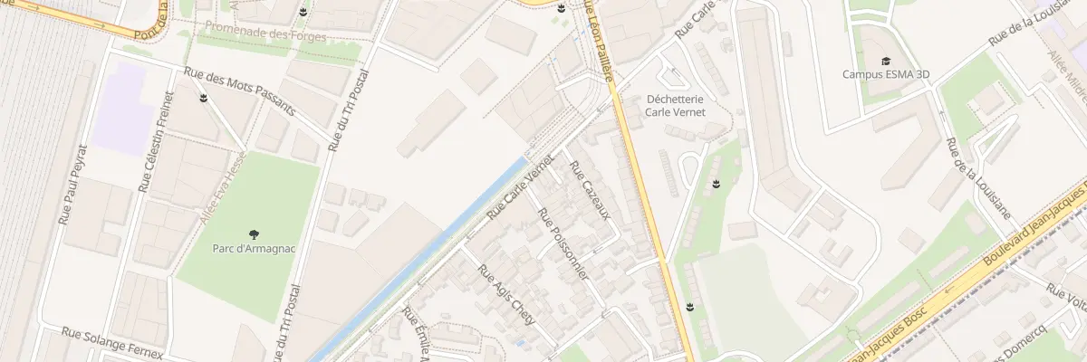 Plan du 92 Rue Carle Vernet à Bordeaux