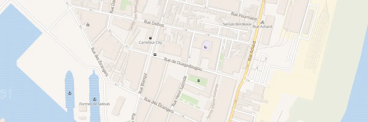 Plan du 9 Rue Odette Pilpoul à Bordeaux