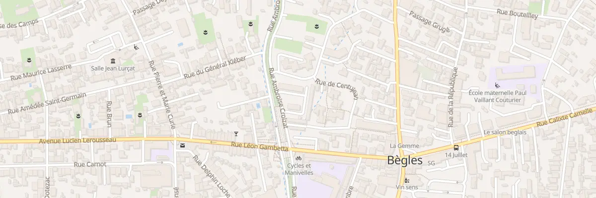 Plan du 48 Rue Ambroise Croizat à Bègles