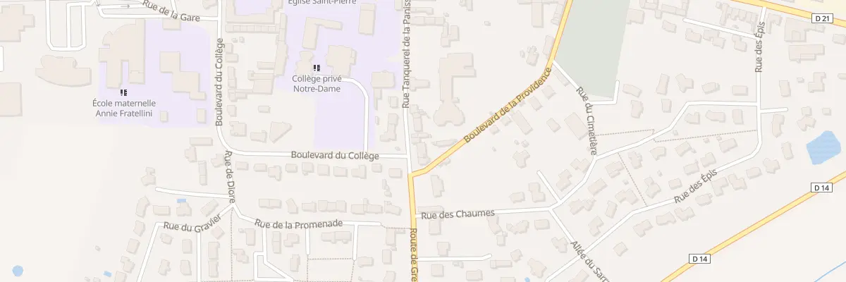 Plan du 23 Rue Tanquerel de la Panissay à Meslay-du-Maine
