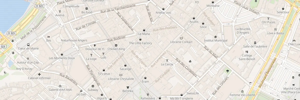 Plan du 14 Rue Saint-Georges à Angers