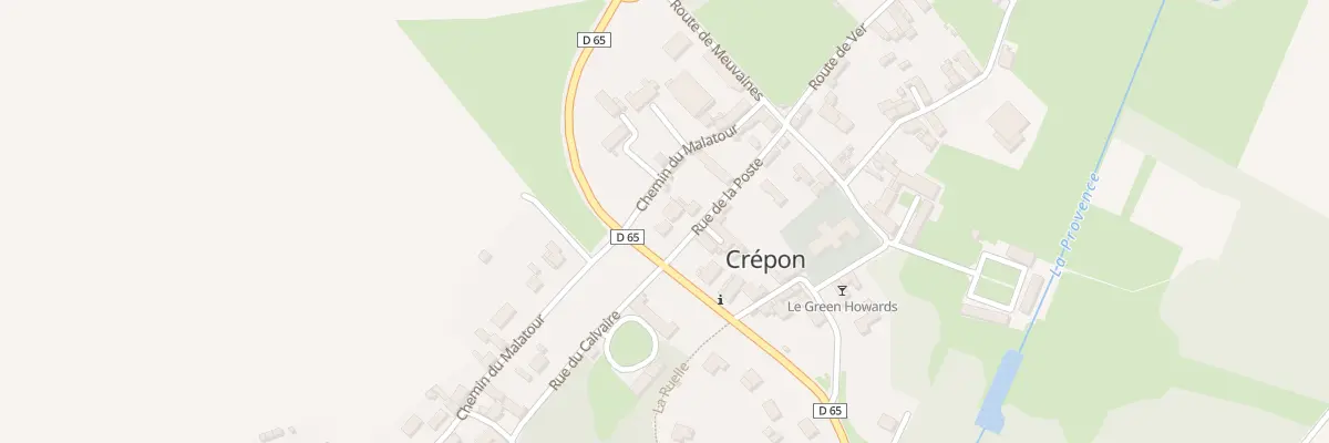 Plan du 1 Rue de la Poste à Crépon