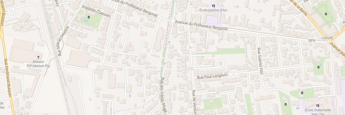 Plan du 68 Rue des Frères Moga à Bègles