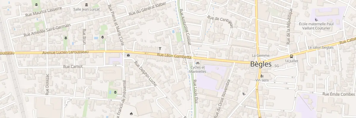 Plan du 34 Rue Léon Gambetta à Bègles