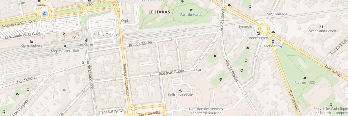 Plan du 10 Rue Hippolyte Maindron à Angers